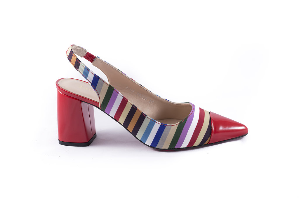 Zapato destalonado de Salord Jover Rayas Multicolor