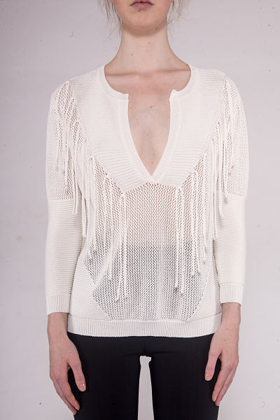 Jersey con Flecos ATOS LOMBARDINI Blanco